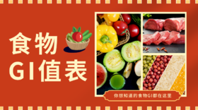 超全的食物GI值表