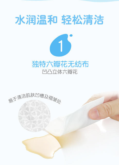 【中文版】贝亲婴儿湿巾80片3连包补充装PL135宝宝柔湿巾新生儿湿纸巾80抽*3包 商品图1