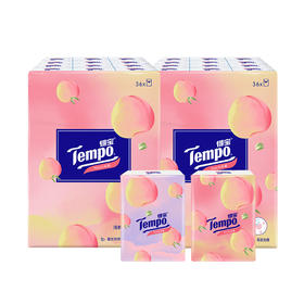 得宝（Tempo）纸巾甜心桃味手帕纸4层72包 纸巾小包便携装手帕纸（新旧包装随机发货）