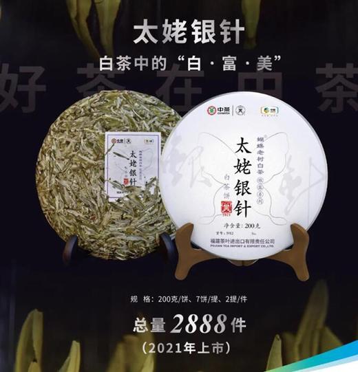 白茶丨中茶茶叶 2021 福鼎白毫银针茶饼 太姥银针200g 中粮 商品图1