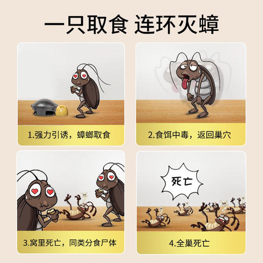日本安速蟑螂小黑屋神器家用小黑帽屋杀虫剂灭蟑螂药无毒全窝端 商品图2