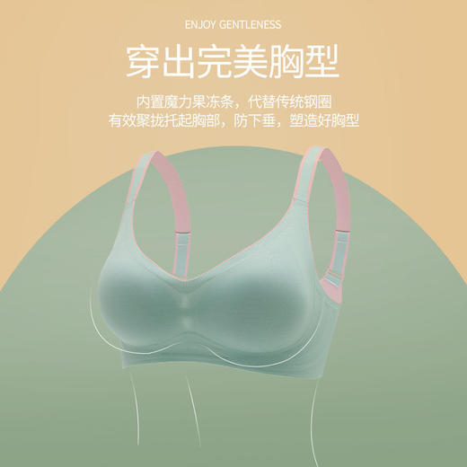 【买1送1,实发2件】 闺蜜撞色乳棉杯内衣 聚拢托胸收副乳防下垂 高弹轻薄透气无痕 3D大U美背无钢圈文胸 热卖 商品图3