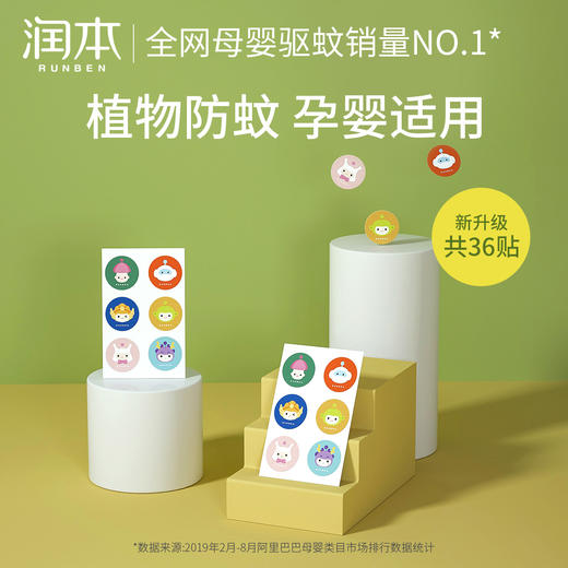 润本婴儿防叮贴 卡通贴 36贴*3盒 商品图2