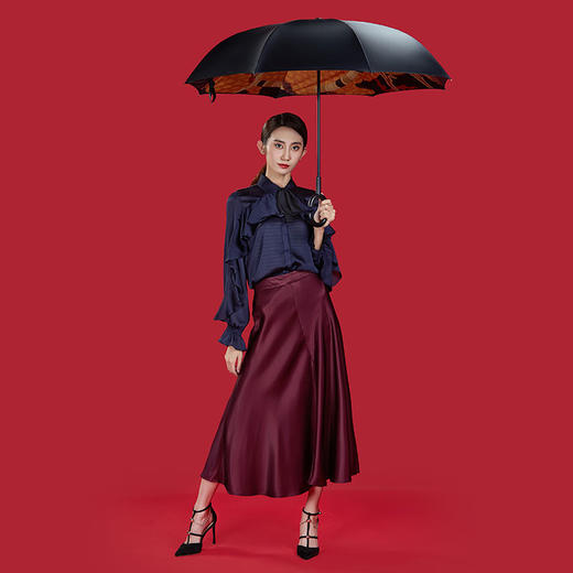 故宫文创  反向晴雨伞 双层伞 黑色 1把 商品图1