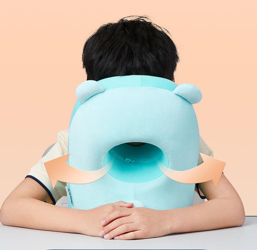 儿童午睡枕头夏趴睡枕/树洞午睡枕（树洞熊）儿童 蓝/粉 商品图4