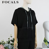FOCALS女装夏季新款五分袖连帽休闲百搭套头T恤上衣F2YBN292N1 商品缩略图1