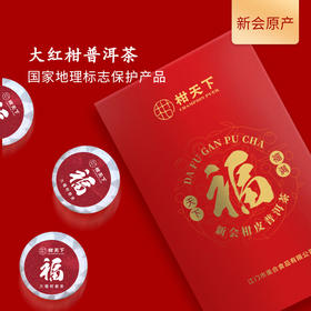 柑天下新会正宗柑普茶陈皮普洱茶橘普茶福满天下大福大红罐装-DM