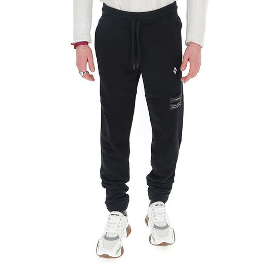 MARCELO BURLON 男士宽松版型徽标运动裤 黑色 CMCH010R20FLE001 1001 商品图0
