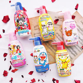 日本万代-儿童洗护二合一 无硅油无泪配方卡通-会员6折