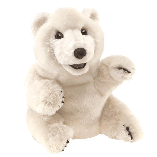 Folkmanis Puppets坐姿北极熊玩具/3103玩偶毛绒玩具礼物 商品图0