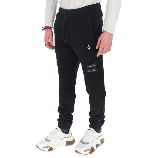 MARCELO BURLON 男士宽松版型徽标运动裤 黑色 CMCH010R20FLE001 1001 商品图1