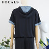 FOCALS女装夏季新款短袖休闲简约运动风连帽T恤上衣FRG2N181B7 商品缩略图2