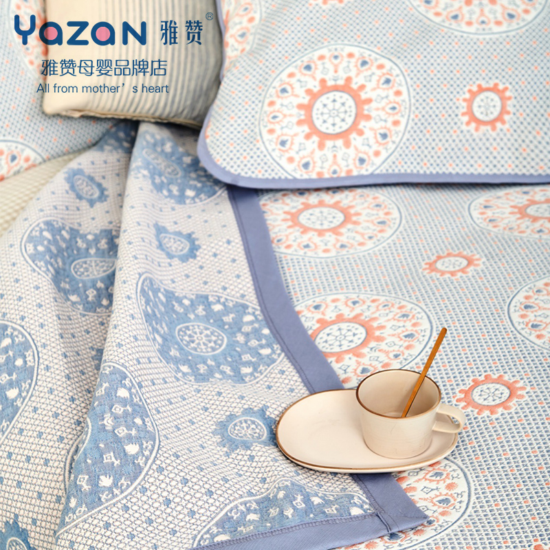 雅赞六层纯棉纱布软凉席 220*240cm