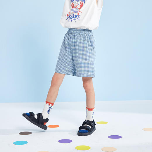 【特价清仓】龙之涵 儿童水洗愫棉卷边短裤 中大童休闲短裤 婴幼儿A类标准 商品图5