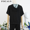 FOCALS女装夏季新款五分袖连帽休闲百搭套头T恤上衣F2YBN292N1 商品缩略图2