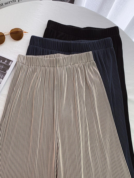 【高腰垂感甩腿裤】大码春夏薄款直筒长裤女拖地阔腿裤子 商品图3