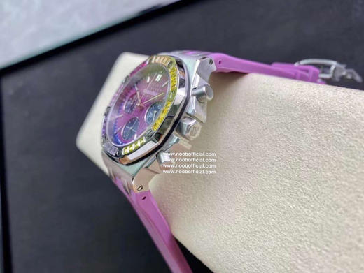 爱彼石英计时女装网红爆款爱彼皇家橡树香芋紫来货🌟🌟
316精钢表壳镶钻八角钻石壳边设计 进口瑞士多动能石英机芯 稳定带计时功能 蓝宝石水晶镜面刮不花玻璃 采用食品级别安全橡胶 商品图1