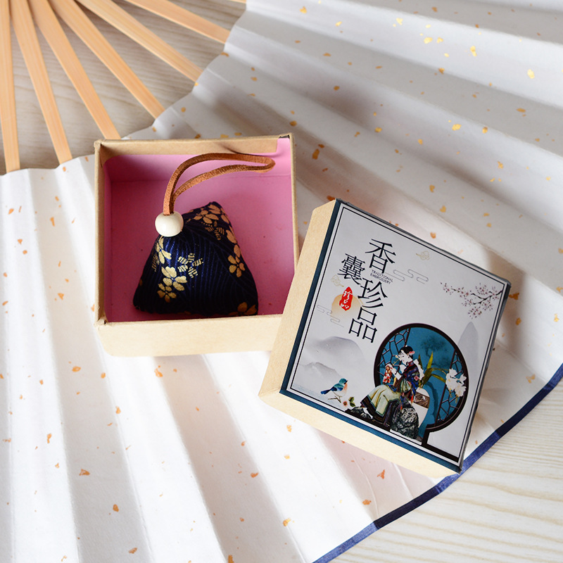 【精品单个独立礼盒】端午节香包香囊 艾草驱蚊随身手工古风香香囊-M仓