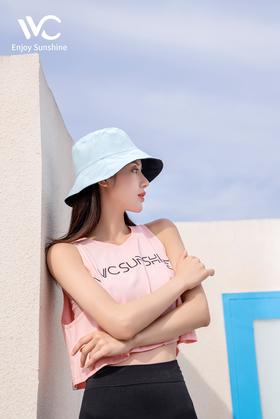 韩国VVC渔夫帽防晒帽糖果色夏季百搭帽子遮阳帽防紫外线太阳帽