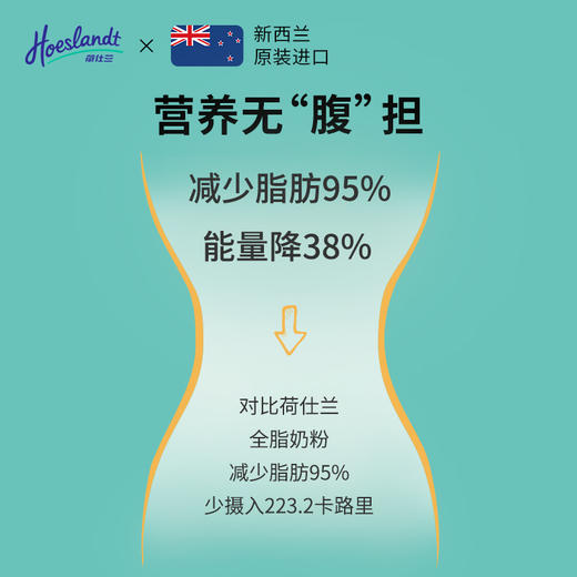 【 新西兰原装进口奶粉】荷仕兰Hoeslandt脱脂/全脂奶粉800g袋装 新西兰进口 品牌直供 商品图3