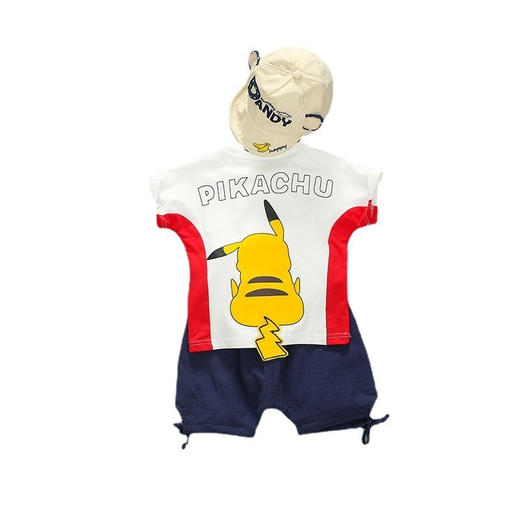 【童装】菲儿小屋  夏季新款儿童动漫套头短袖T恤童装套装 商品图5