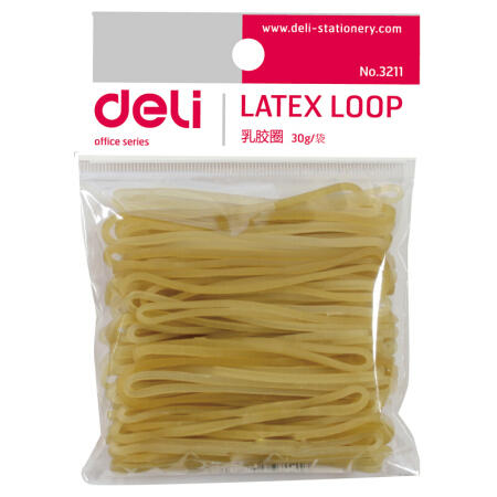 得力乳胶圈3211(微黄)30g 商品图0