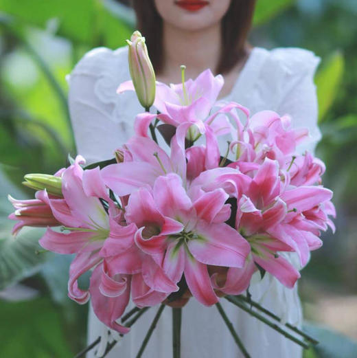 【只有99份】星光百合10朵+紫霞仙子玫瑰10支+随机色小雏菊10支+小花向日葵5支/份（顺丰） 商品图3