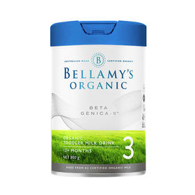 【直邮】Bellamy's 贝拉米A2有机奶粉三段（新品） 800g