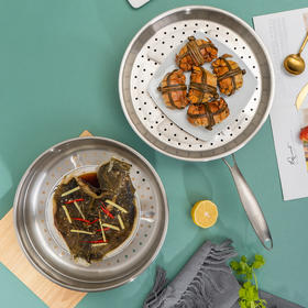 Debo德铂卡勒汉斯316双面屏蜂窝不粘炒锅多用锅