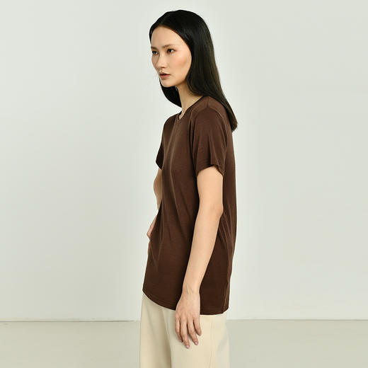 【特价清仓】女士新款天丝圆领短袖T恤 商品图3