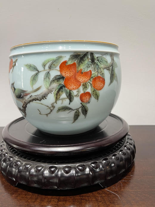 冯云峰：粉彩大吉大利聚宝缸 商品图0