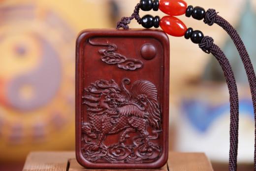 天然雷击枣木麒麟牌 商品图2