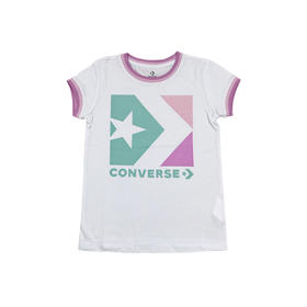 童装 夏女童小清新撞色纯棉短袖T恤衫CV2022008