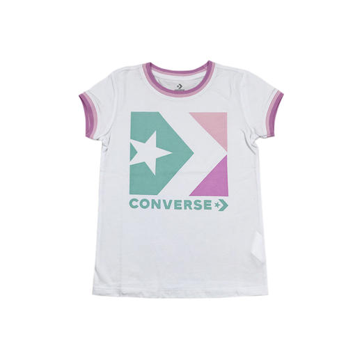 童装 夏女童小清新撞色纯棉短袖T恤衫CV2022008 商品图0