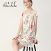 上海旗袍厂SK-S5688真丝睡衣女夏短袖100桑蚕丝睡裙中裙大码宽松丝绸家居服S5688 商品缩略图0