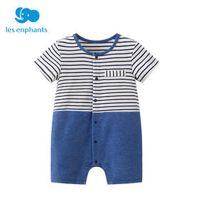 丽婴房-童衣类（夏）D0连身装\游戏裤蓝色/橘红