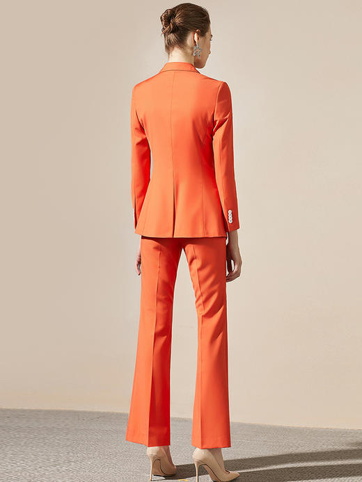 IWY/新品高端时尚洋气橘色西装套装女气质名媛总裁西服职业套裤203138C1+P3 商品图5
