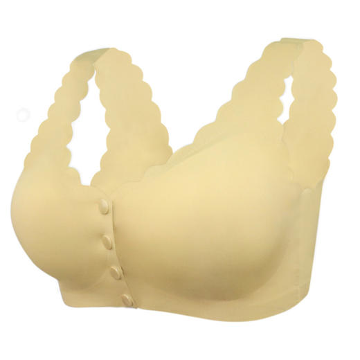 YY-882新款创意前四扣内衣 女含插片大弹力背心式大码无钢圈文胸 商品图4