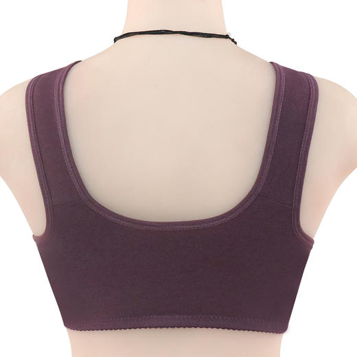 YY-2176新款蕾丝前扣内衣 女士软棉背心式创意大码无钢圈文胸 商品图3