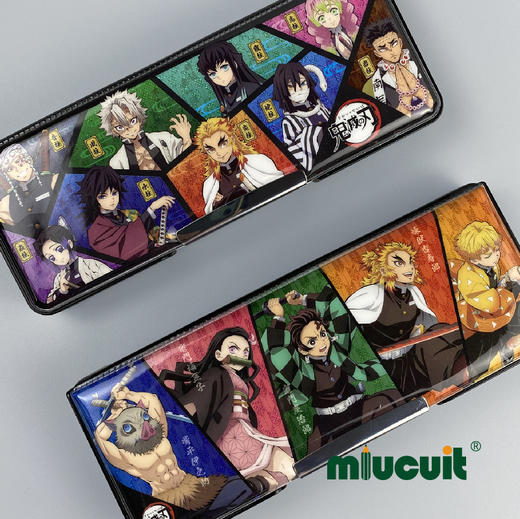 日本CUTE MODEL双面磁吸文具盒鬼灭之刃动漫周边小学生专用铅笔盒 商品图0