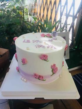 ins简洁退休快乐奶油蛋糕 下单前请仔细阅读商品详情