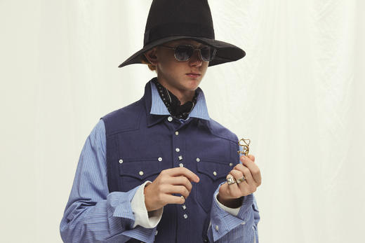 UM19AW-2001-1 正反三穿马甲西部衬衫 商品图0