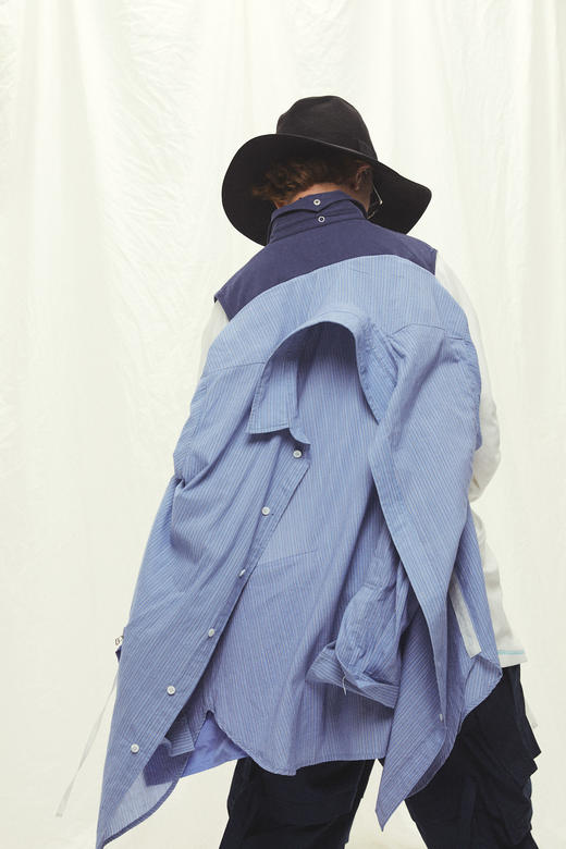 UM19AW-2001-1 正反三穿马甲西部衬衫 商品图3