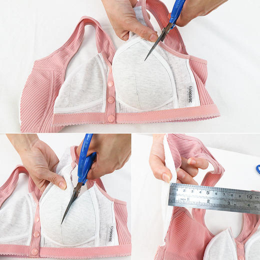 YY-332新款螺纹布前扣内衣 女背心式创意款大码无钢圈文胸 商品图3