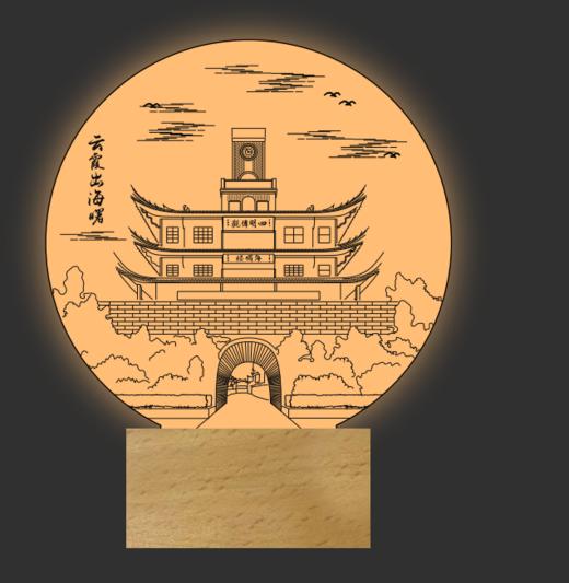 云霞出海曙鼓楼夜灯（国投） 商品图0