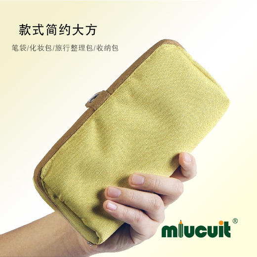 日本Raymay藤井FY349学生用彩色简约开口式文具袋大容量收纳笔袋 商品图1