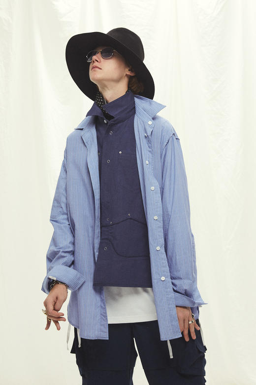 UM19AW-2001-1 正反三穿马甲西部衬衫 商品图2