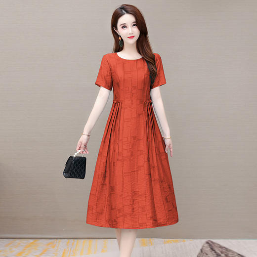 YWE  YRM77气质优雅短袖天丝连衣裙 商品图2