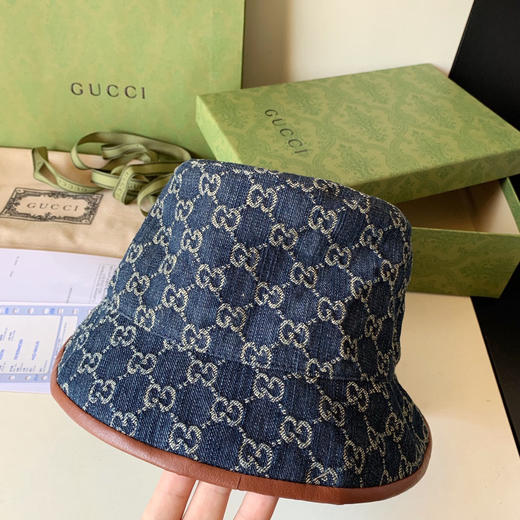 古*驰丹宁牛仔渔夫帽 商品图5