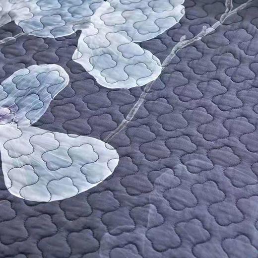 60天丝印花三件套 床盖 床笠 床单 床上用品 100%棉 梦璃一灰 商品图4